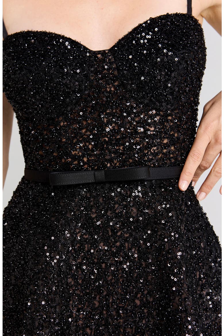 Marilyn Rhinestone Cocktail Dress, Alternate, color, BLACK