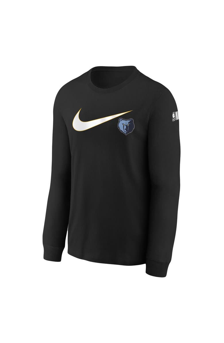 Nike Youth Nike Black Memphis Grizzlies Swoosh Long Sleeve T-Shirt, Alternate, color, 