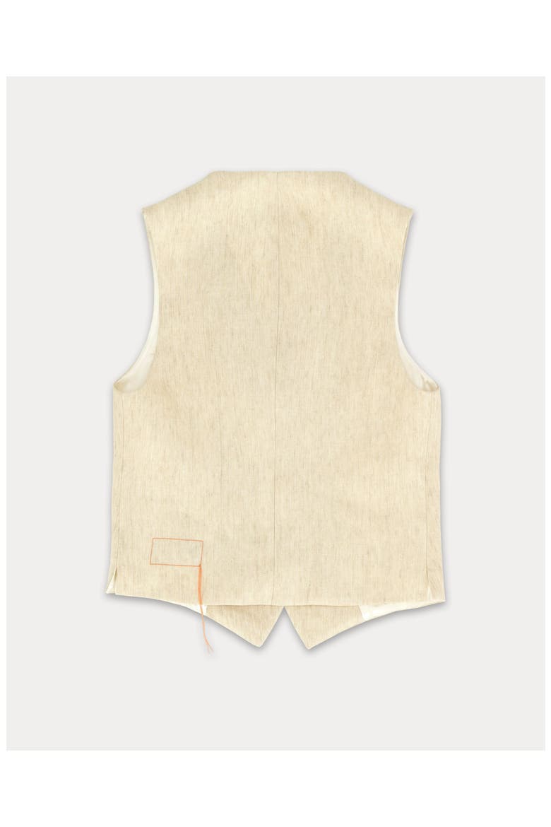 Demi Linen Vest, Alternate, color, Cream