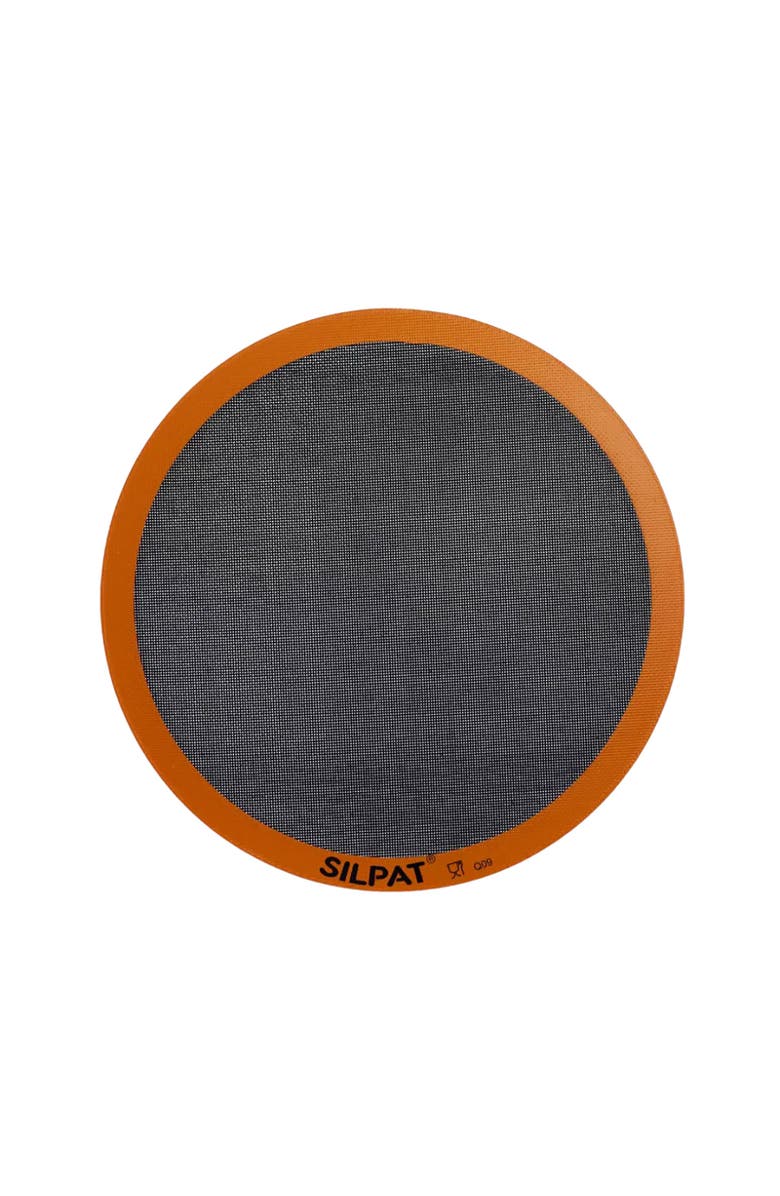 Silpat Perfect Pizza Non-Stick Silicone Baking Mat, 16-Inch, Round, Main, color, Orange