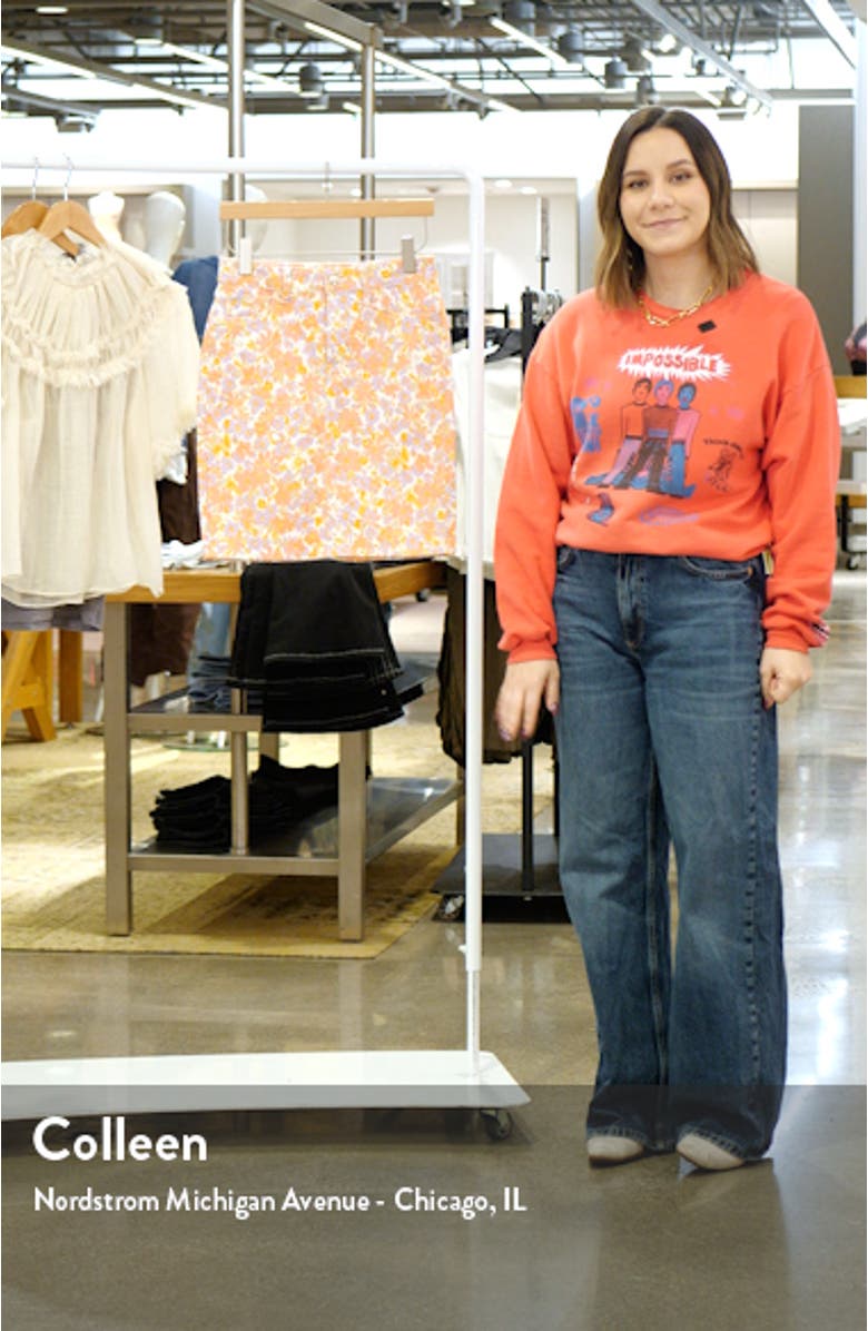 Floral Print Pencil Skirt, sales video thumbnail