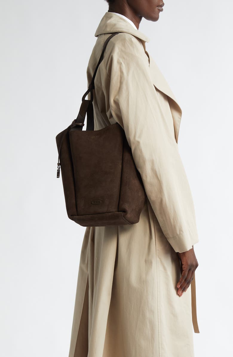 Tod's Small Api Suede Shoulder Bag, Alternate, color,