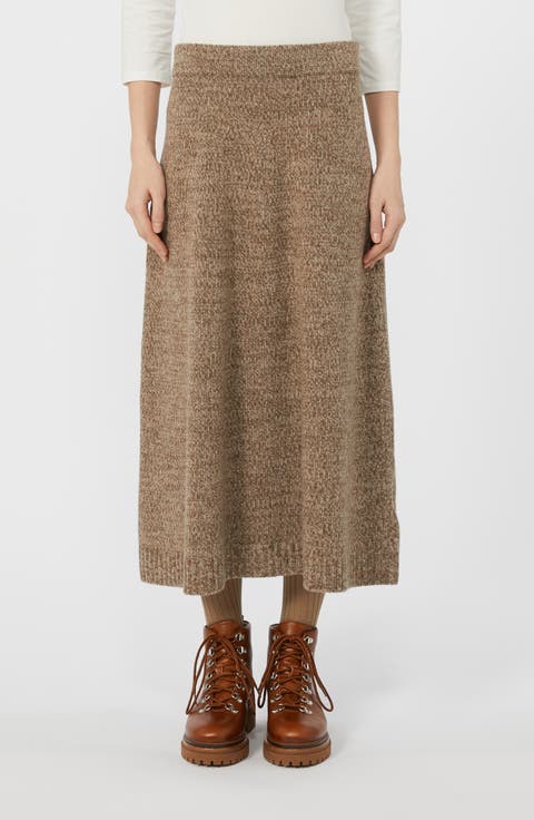 Barnaba Mélange Wool Sweater Skirt