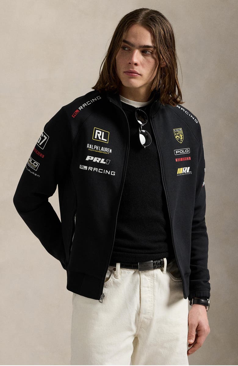 Polo Ralph Lauren Quilted Stretch Double-Knit Track Jacket, Alternate, color, 