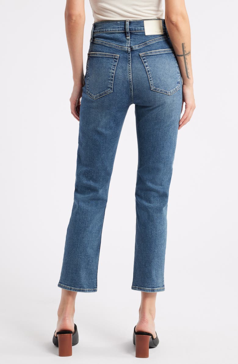 rag & bone Flexi Wren High Waist Ankle Slim Straight Leg Jeans, Alternate, color, Sadie
