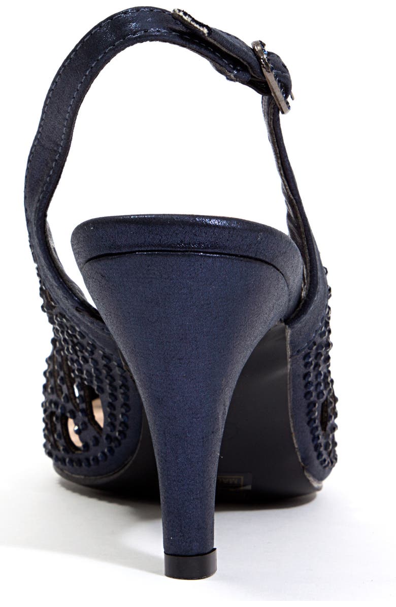 LADY COUTURE Rhinestone Slingback Pump, Alternate, color, Navy