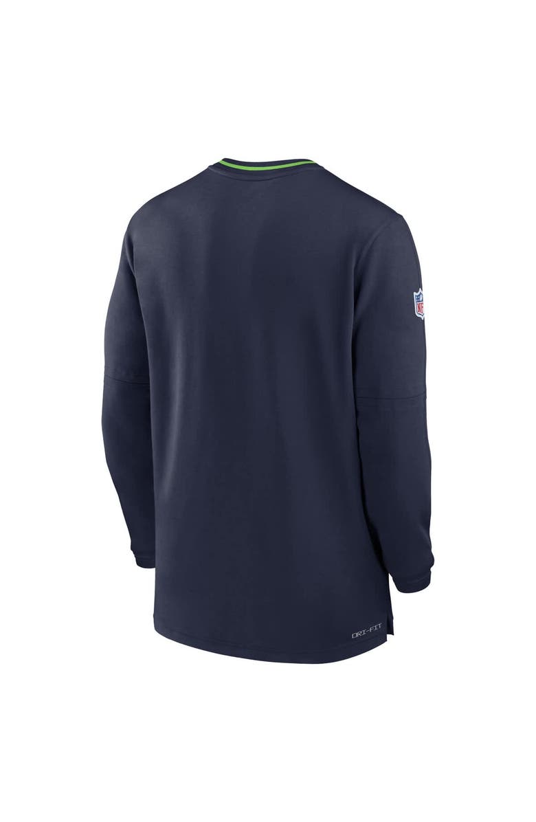 Nike Men's Nike College Navy Seattle Seahawks Coach Half-Zip Sweatshirt, Alternate, color, College Navy