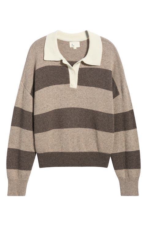 Raelyn Stripe Long Sleeve Polo