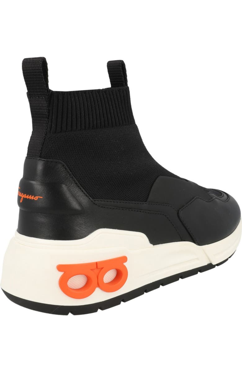 FERRAGAMO Cosma Knit High Top Sneaker, Alternate, color, Black