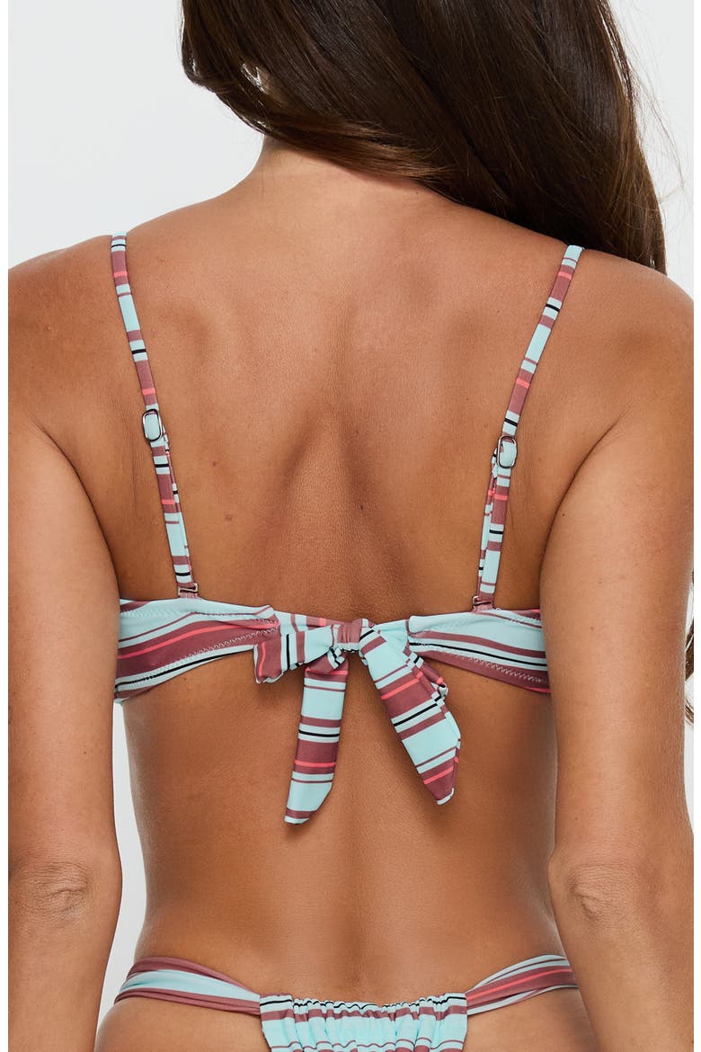Amplitude Stripe Bikini Top, Alternate, color, BLUE / BROWN STRIPE