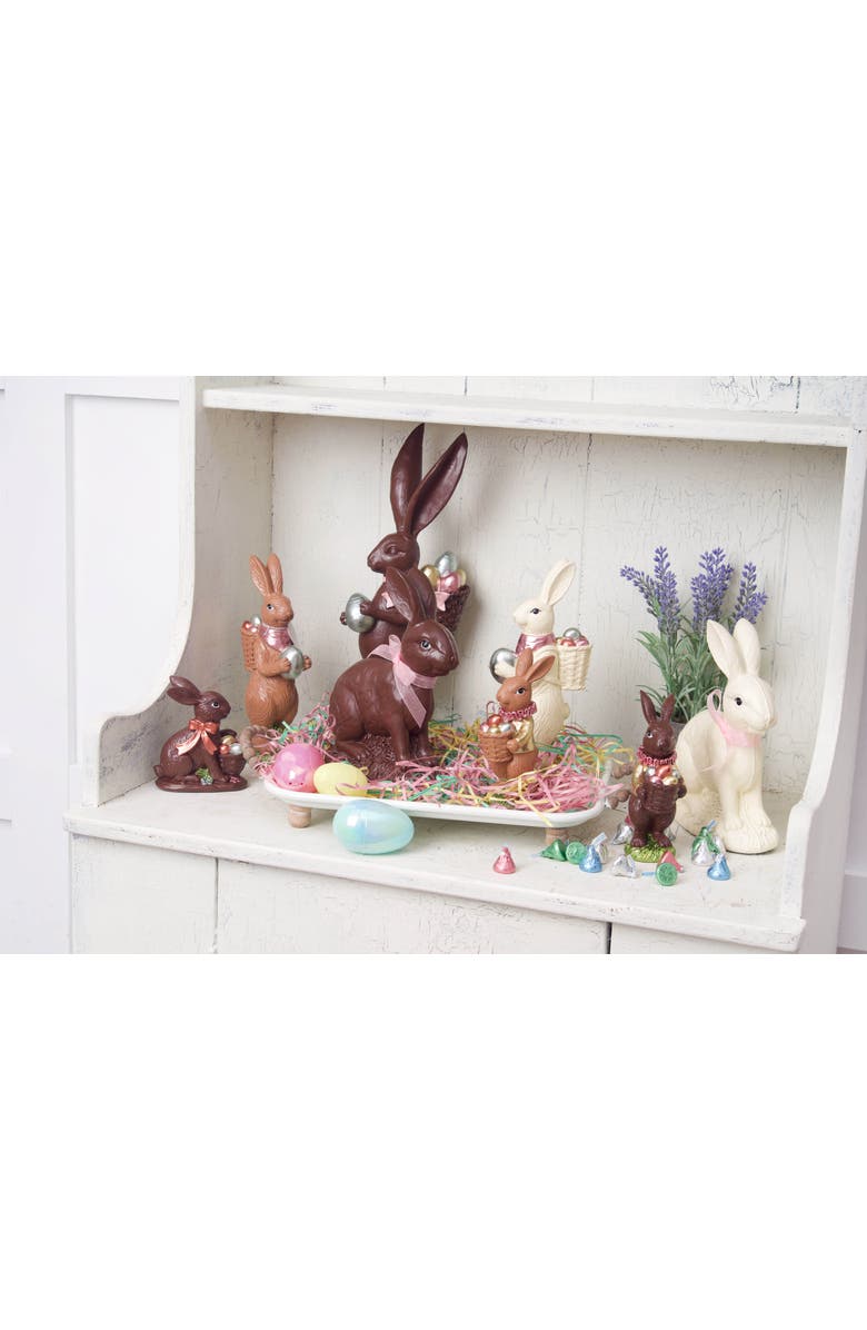 Gallerie II Chocolate Polyresin Easter Rabbit Medium Figurine 6.42", Alternate, color, Brown