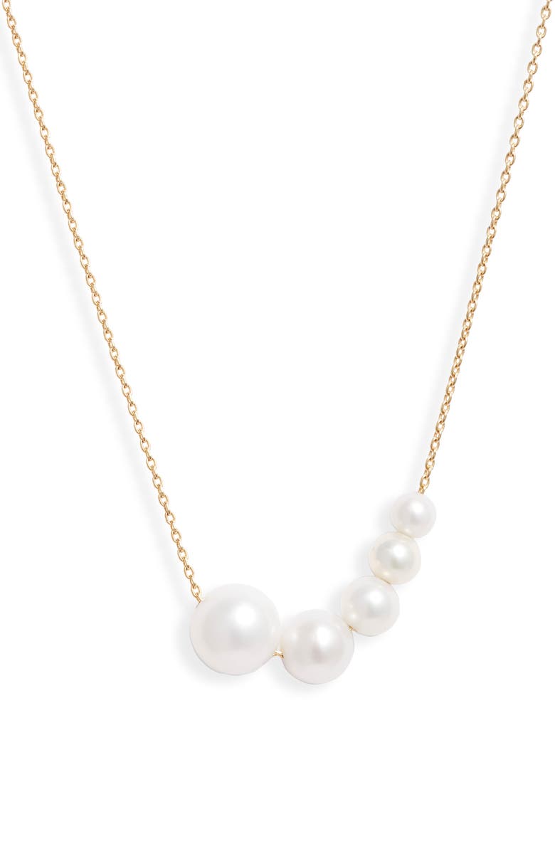 Poppy Finch Graduated Cultured Pearl Beaded Necklace, Main, color, 