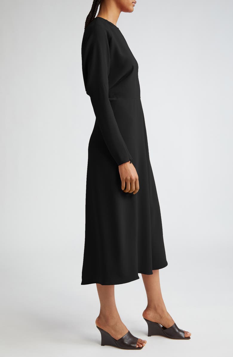 Victoria Beckham Dolman Long Sleeve Cady Midi Dress, Alternate, color, 