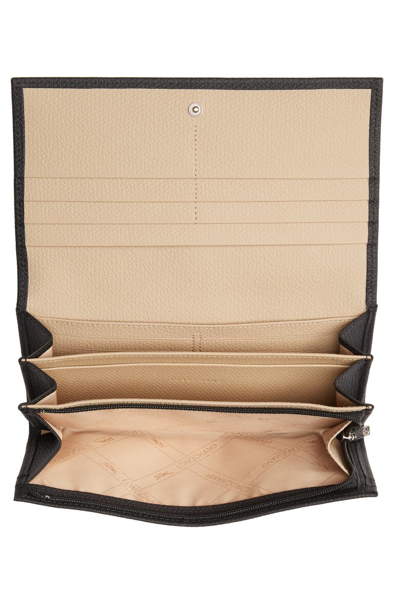 Longchamp Roseau Leather Continental Wallet, Alternate, color, 