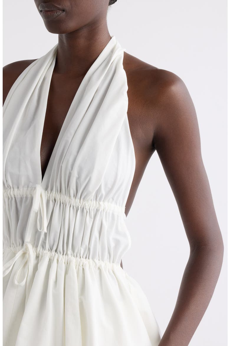 Ceana Ruched Halter Top, Alternate, color, WHITE