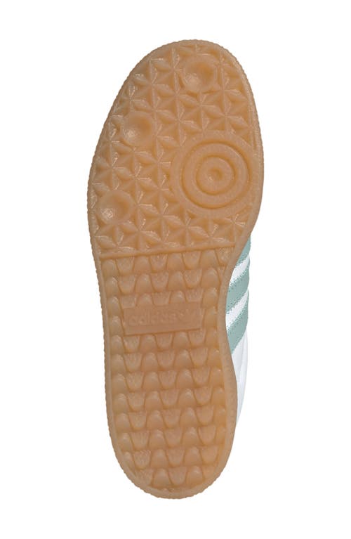 Adidas Originals Womens Adidas Samba Og Logo-print Leather And Suede Low-top Trainers In White/wonder Blue/off White