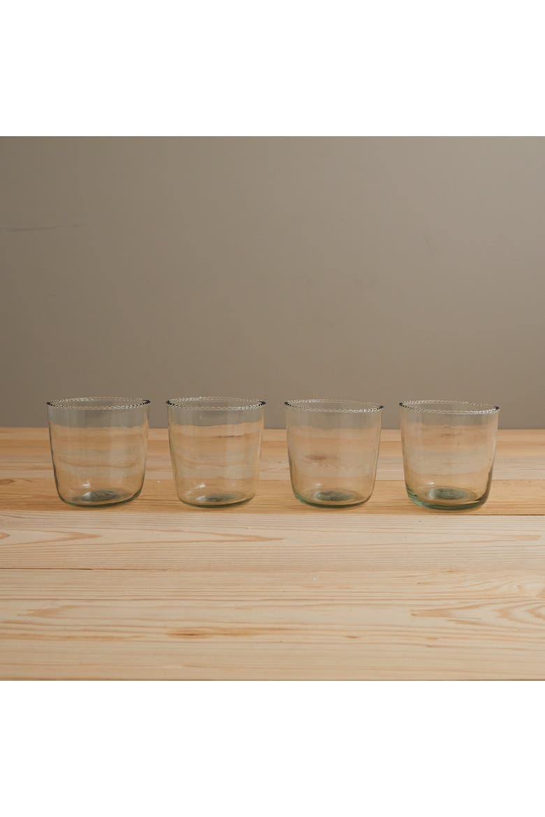 Ruffle Rocks Glass - Set of 4, Alternate, color, Clear