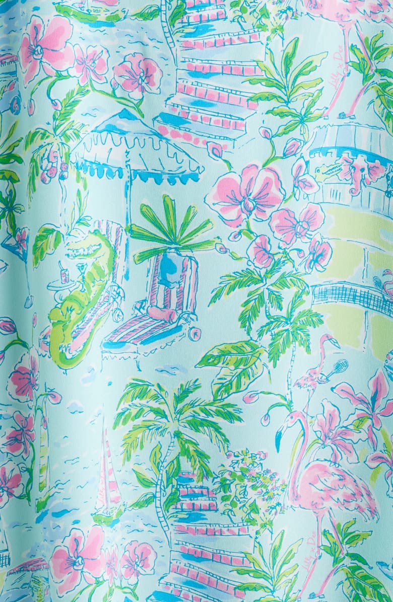 Lilly Pulitzer<sup>®</sup> Amalfi Silk Sundress, Alternate, color, Pond Blue