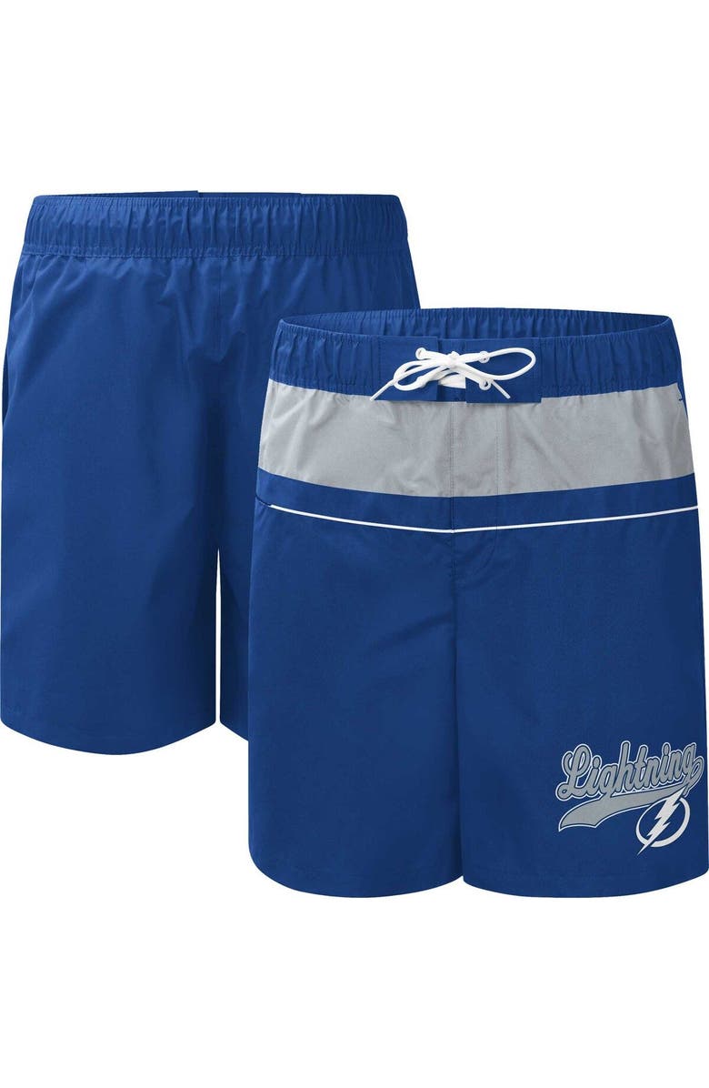 STARTER Men's Starter Blue Tampa Bay Lightning Freestyle Volley Swim Shorts, Main, color, Blue
