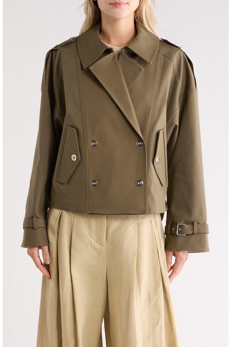 Bogie Stretch Cotton Jacket, Main, color, MILITARY/ IVORY