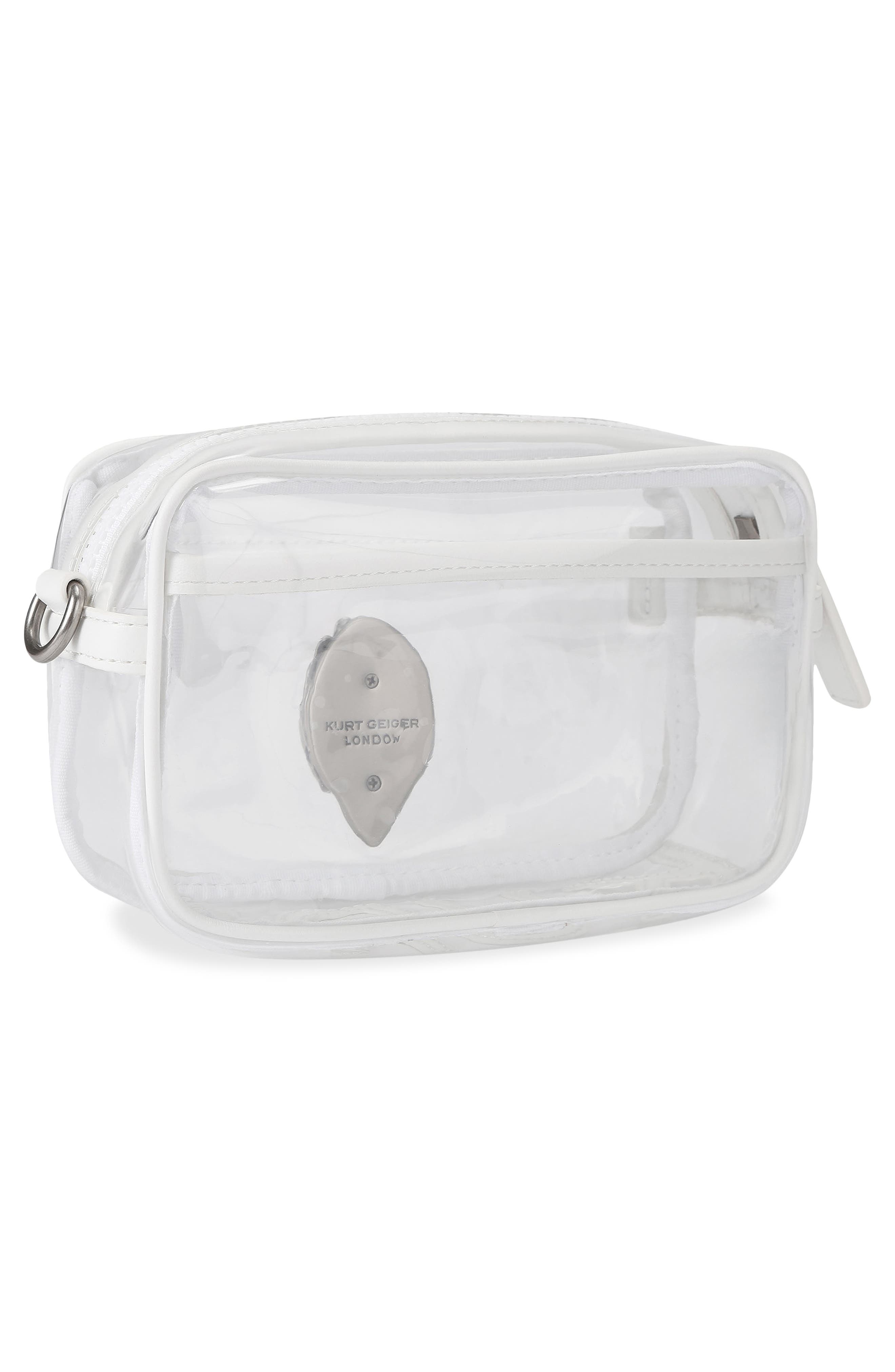 Small Kensington Vinyl Camera Crossbody Bag, Alternate, color, WHITE