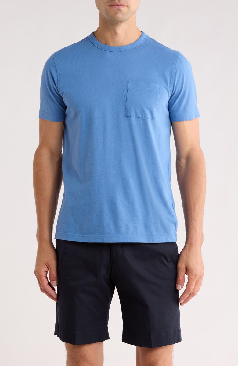 Brooks Brothers Cotton Jersey Pocket T-Shirt, Main, color, Blue Multi