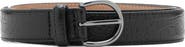 MANGO Croc Embossed Leather Belt