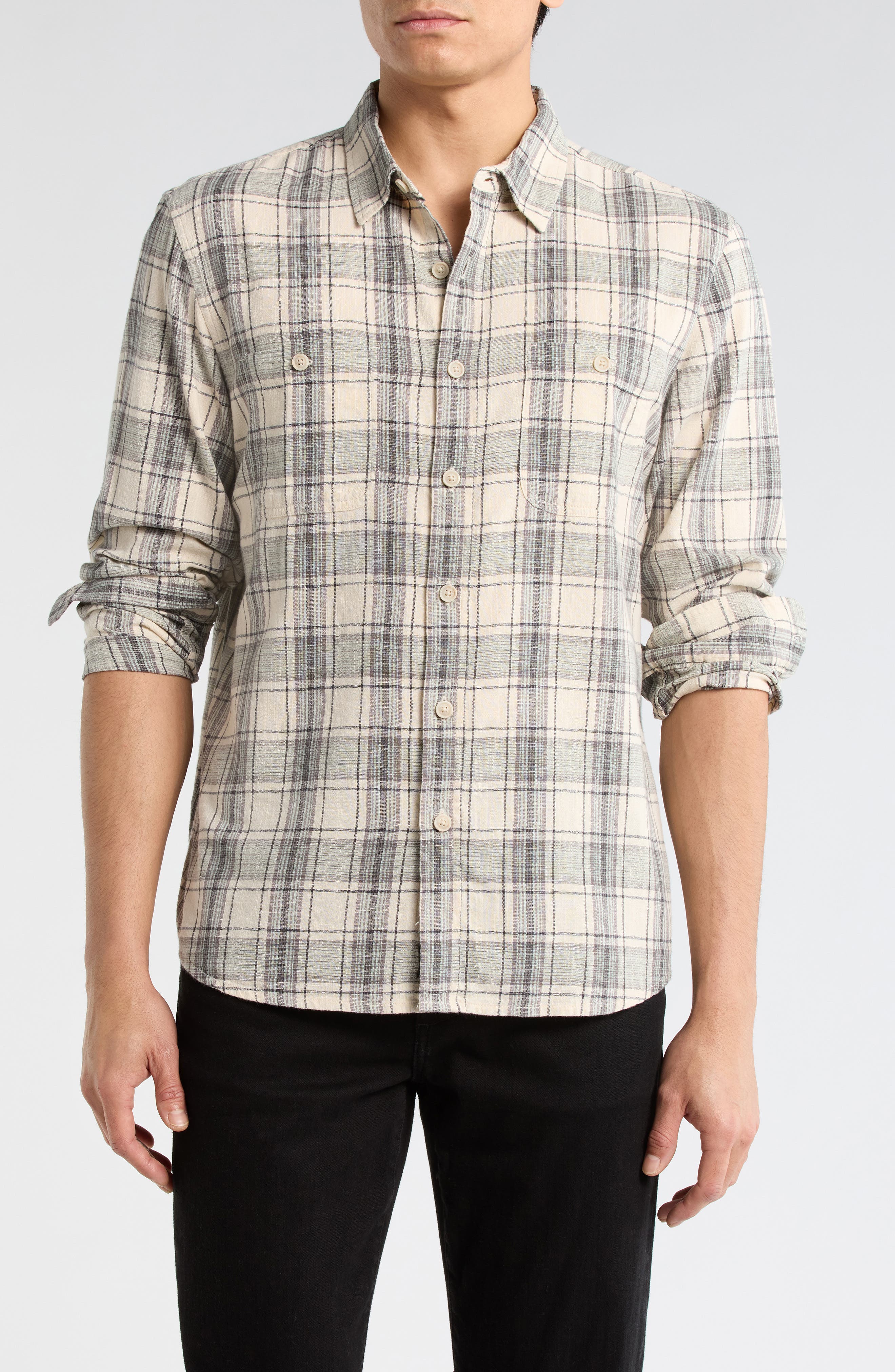 Lucky Brand Plaid Work Shirt