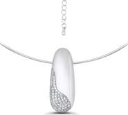 Christian Siriano New York Cubic Zirconia Pavé Pendant Collar Necklace