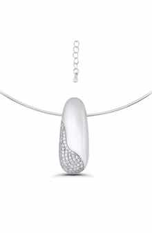 Christian Siriano New York Cubic Zirconia Pavé Pendant Collar Necklace