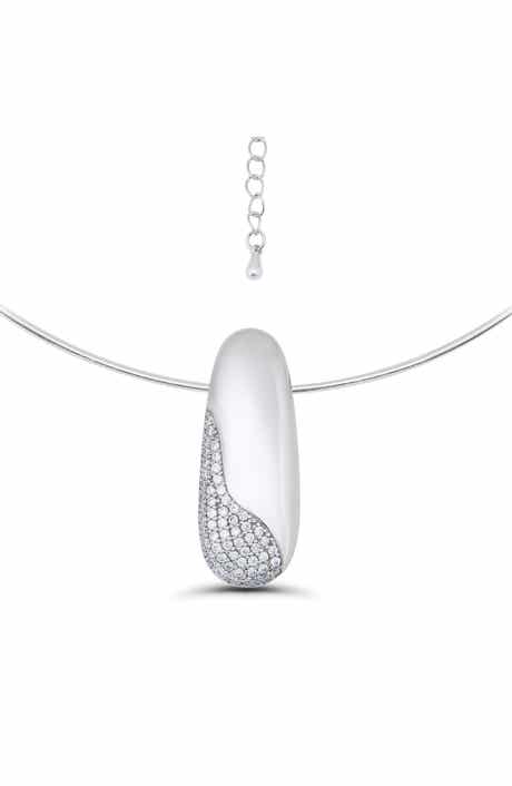 Christian Siriano New York Cubic Zirconia Pavé Pendant Collar Necklace