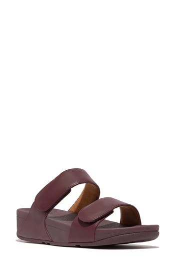 Fitflop Lulu Platform Wedge Slide Sandal In Purple