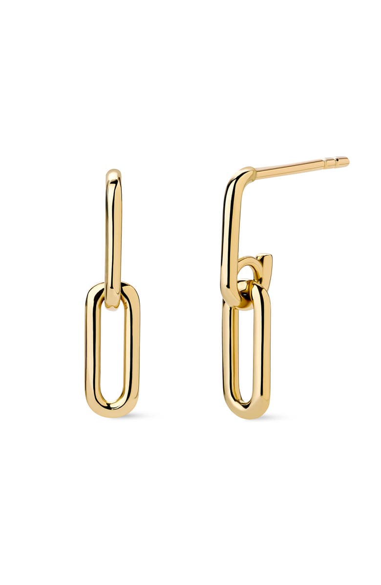 Ana Luisa Solid Yellow Gold - Oval Links Drop Earrings, Main, color, Gold