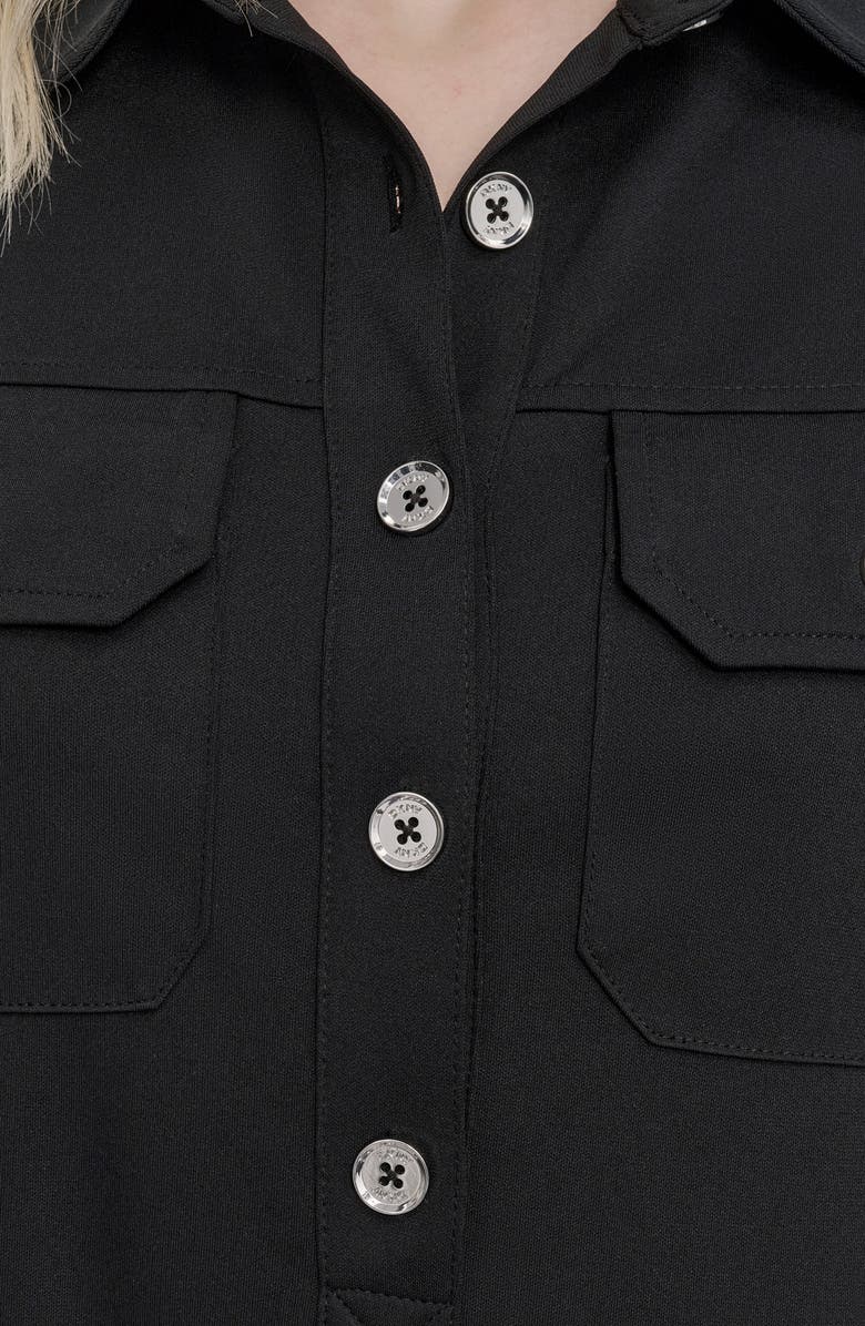 DKNY Matte Jersey Shirtdress, Alternate, color, Black