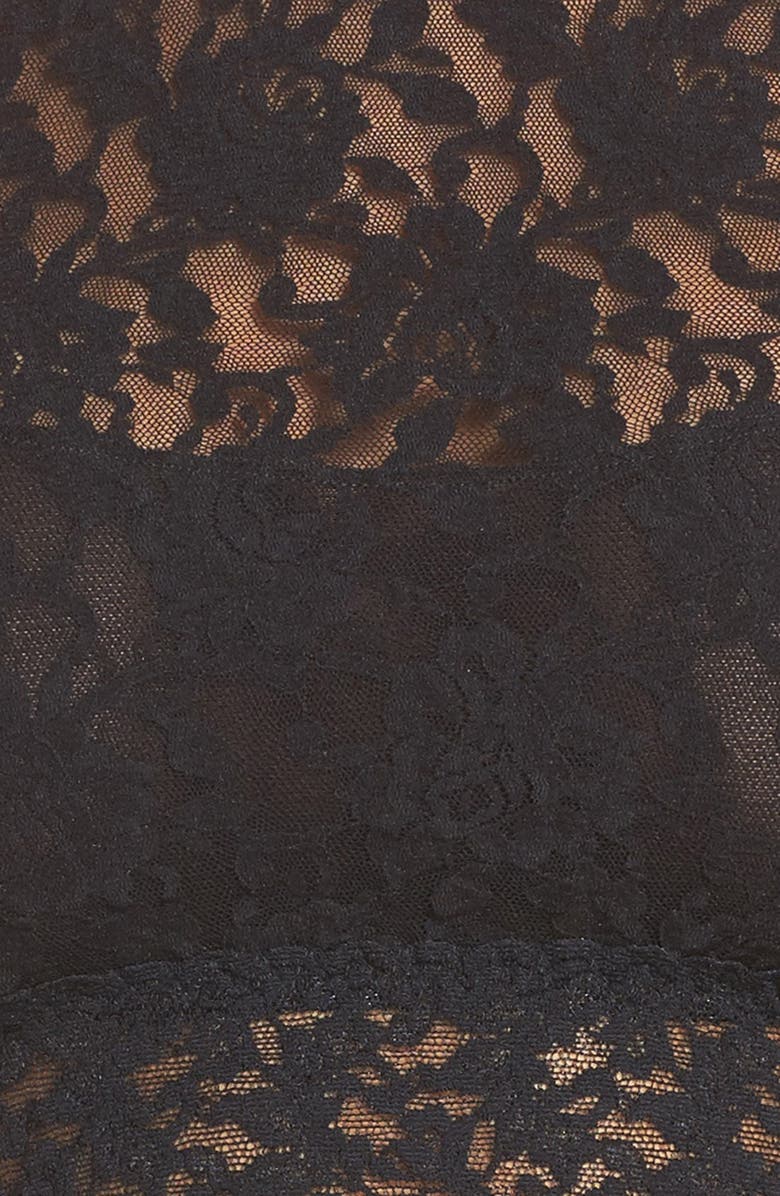 Hanky Panky Ali High Neck Bralette, Alternate, color, Black