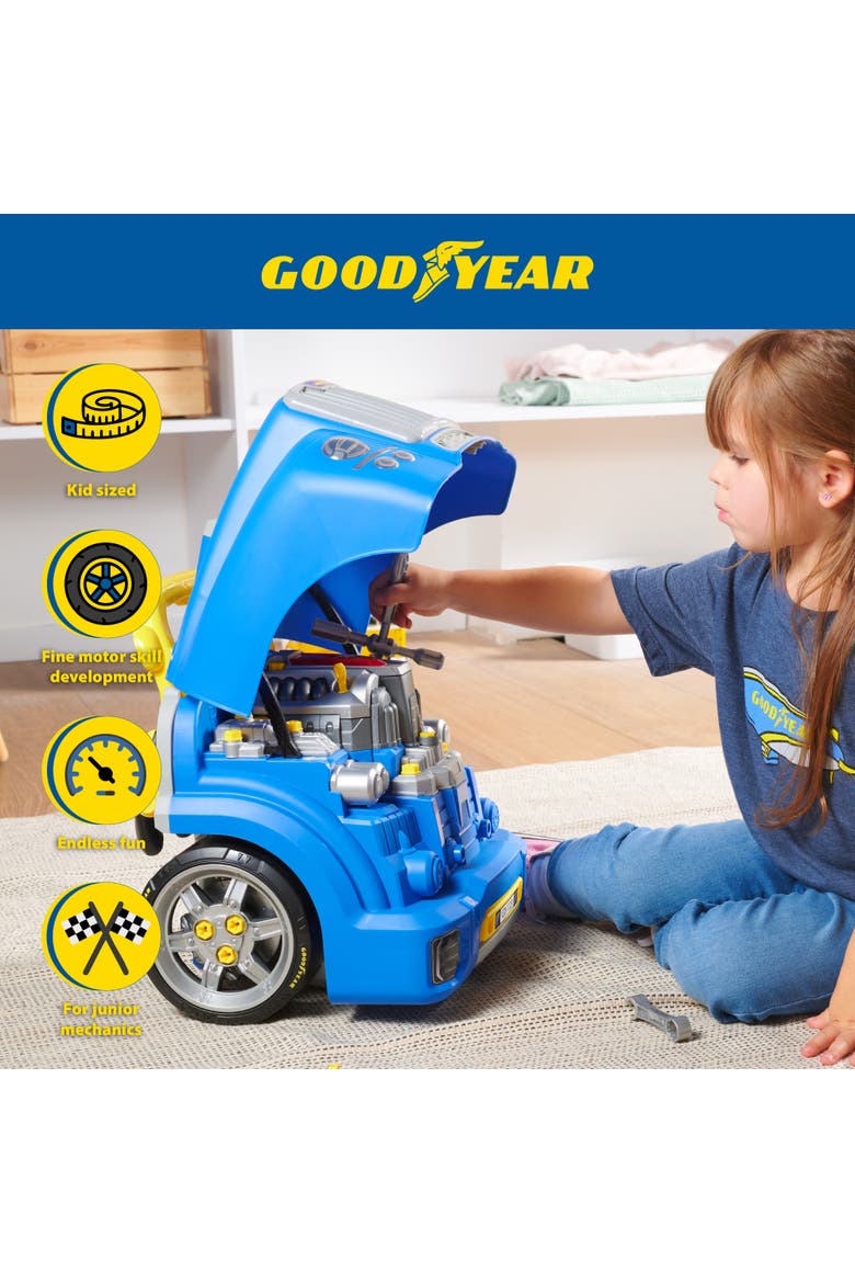 Pretend Play Take Apart Toy Engine Set for Kids - 48 Pcs Mechanic Toys Car Truck Fun Engine Toy for Children, Alternate, color, Navy