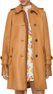Burberry Short Fringed Leather Car Coat