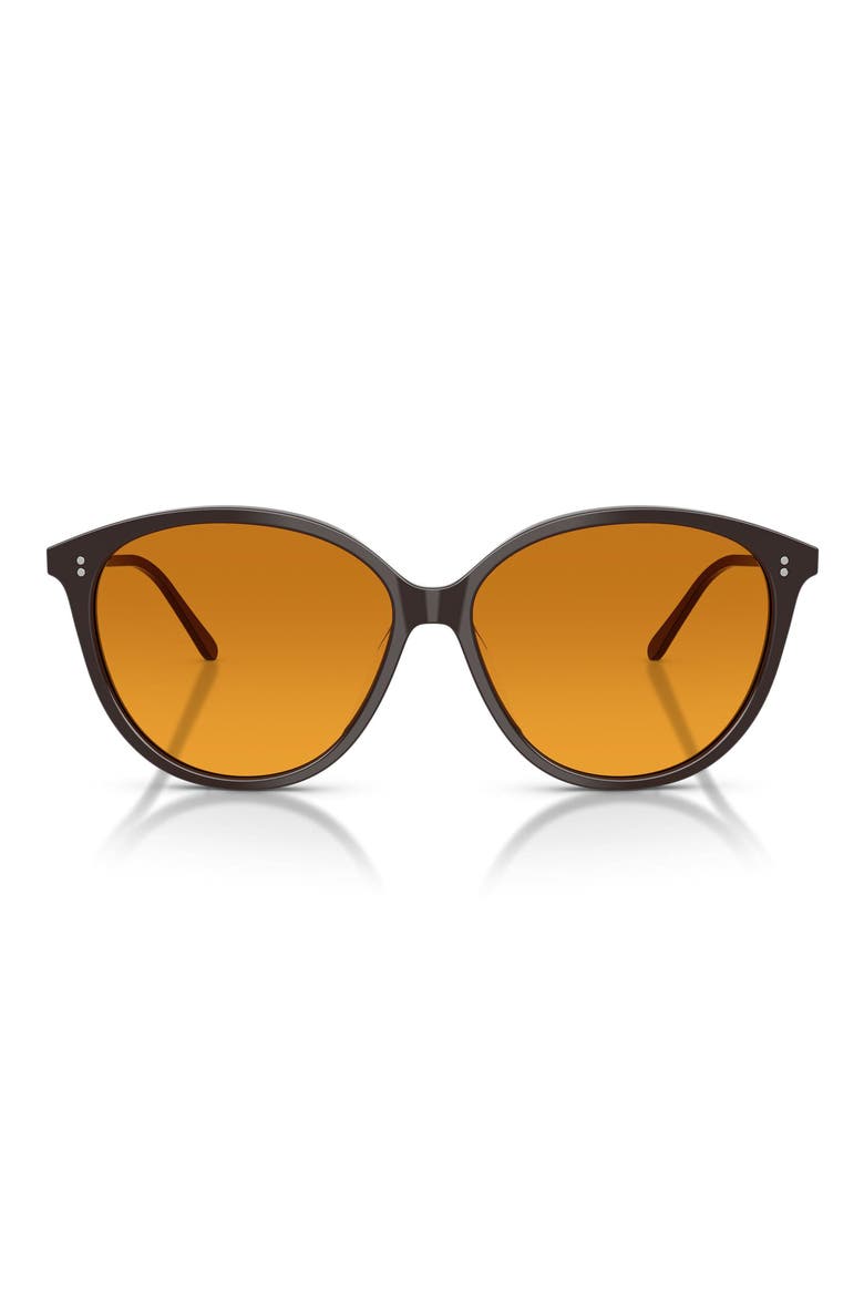 Soleau 60mm Butterfly Sunglasses, Main, color, KURI BROWN / COGNAC GRADIENT