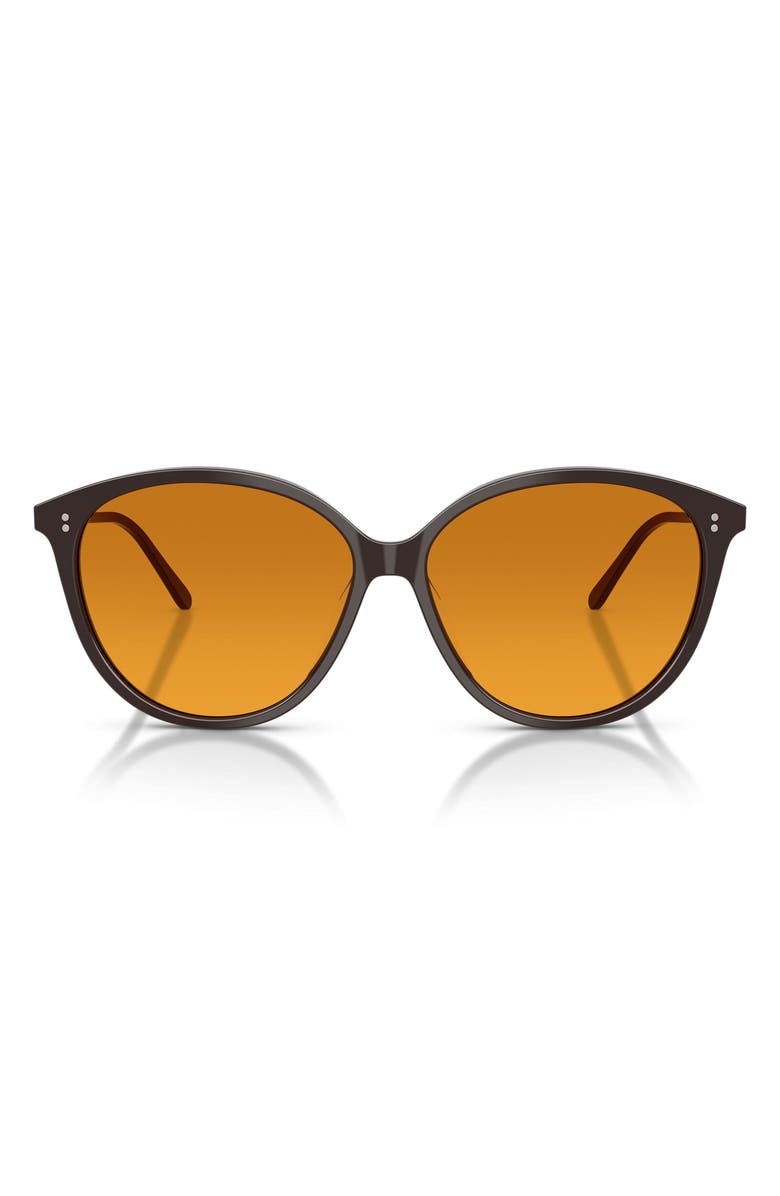 Oliver Peoples Soleau 60mm Butterfly Sunglasses, Main, color, Kuri Brown / Cognac Gradient