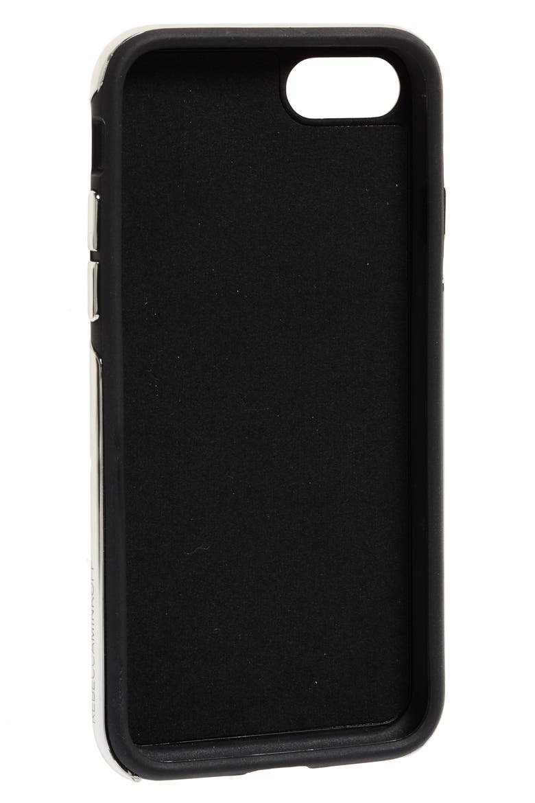 Luxe Double Up Embroidered iPhone 7/8 Case, Alternate, color, BLACK FLORAL