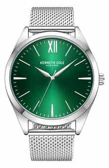 Kenneth Cole Three Hand Quartz Mesh Strap Watch, 44mm
