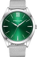 Kenneth Cole Three Hand Quartz Mesh Strap Watch, 44mm