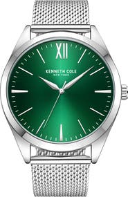 Kenneth Cole Three Hand Quartz Mesh Strap Watch, 44mm