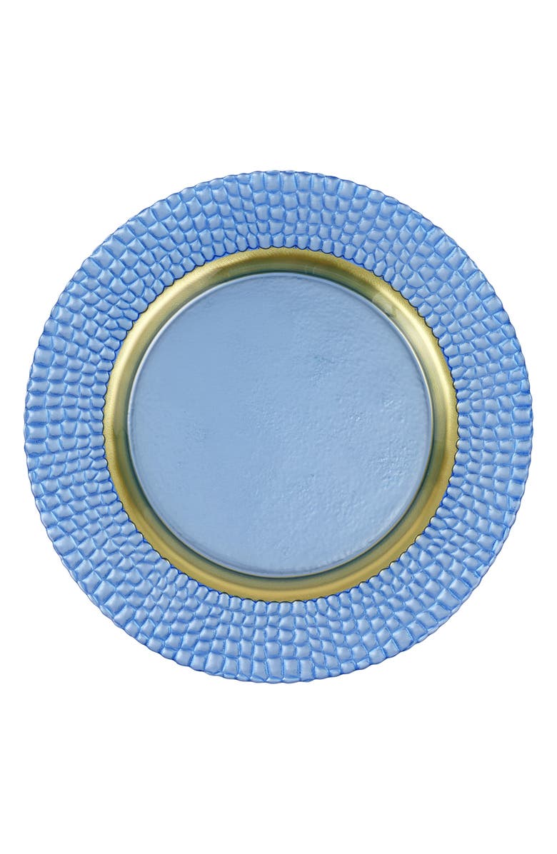 VIETRI Pelli Glass Charger Plate, Main, color, Blue