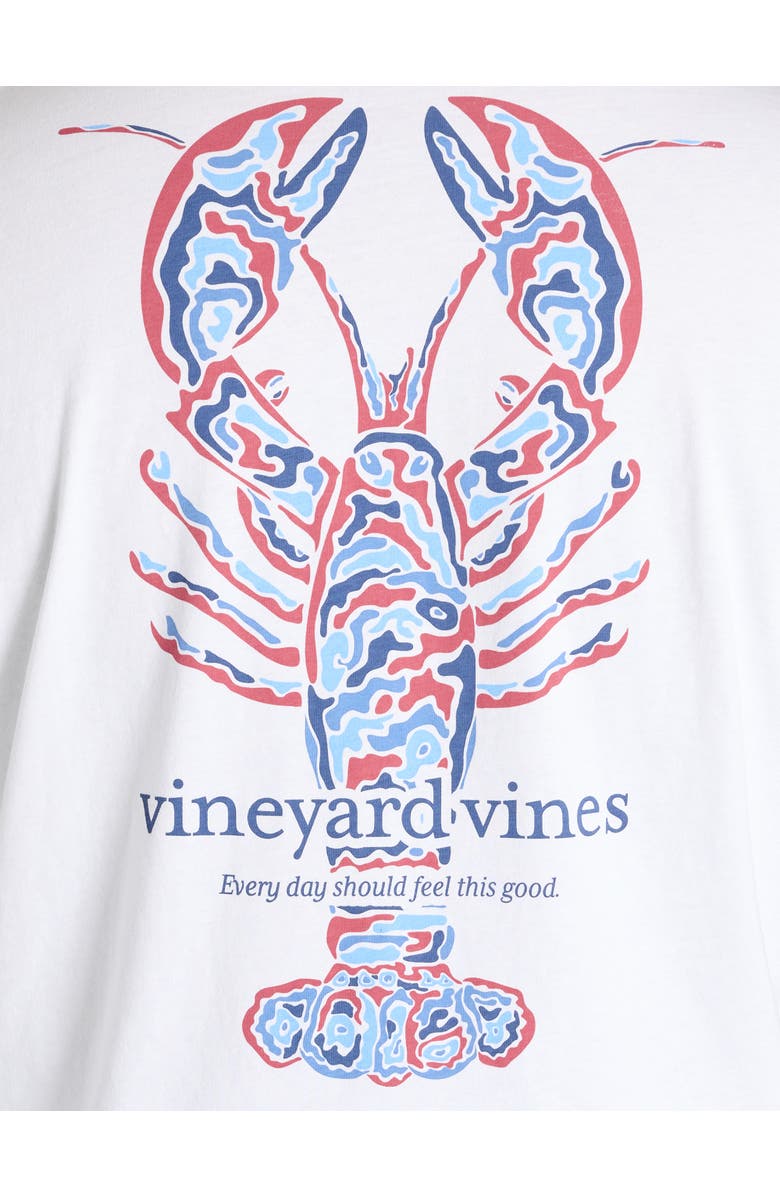 vineyard vines Big & Tall Lobster-Print Graphic Tee, Alternate, color, White Cap