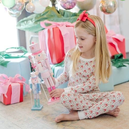 Lila And Hayes Ava Girls' Pajama Pant Set In Red
