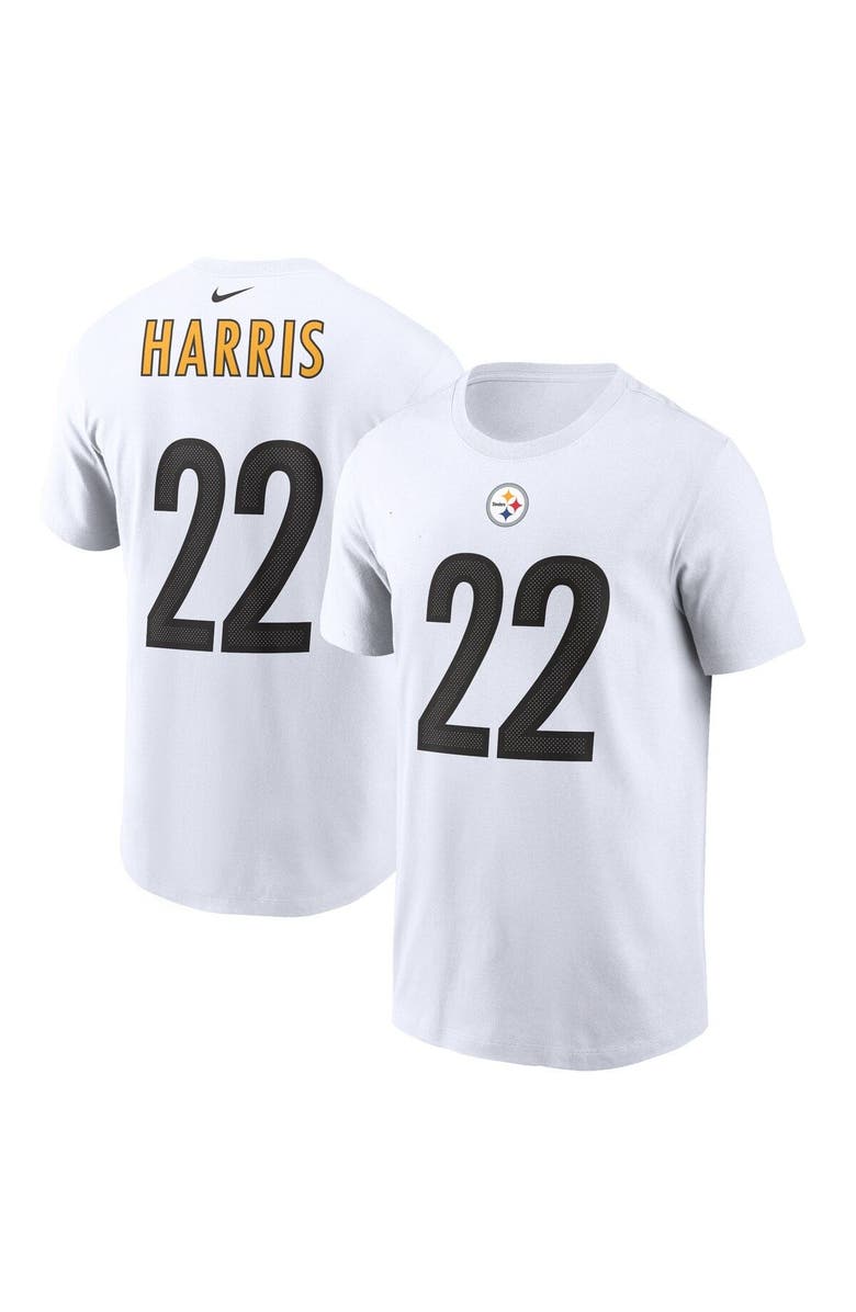 Nike Men's Nike Najee Harris White Pittsburgh Steelers Player Name & Number T-Shirt, Main, color,