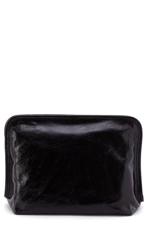 Large Beauty Leather Cosmetics Pouch