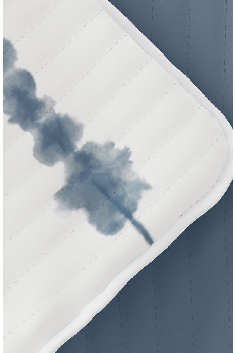 All Season Shibori 3-Piece Down Alternative Reversible Quilt Set, Alternate, color, NAVY
