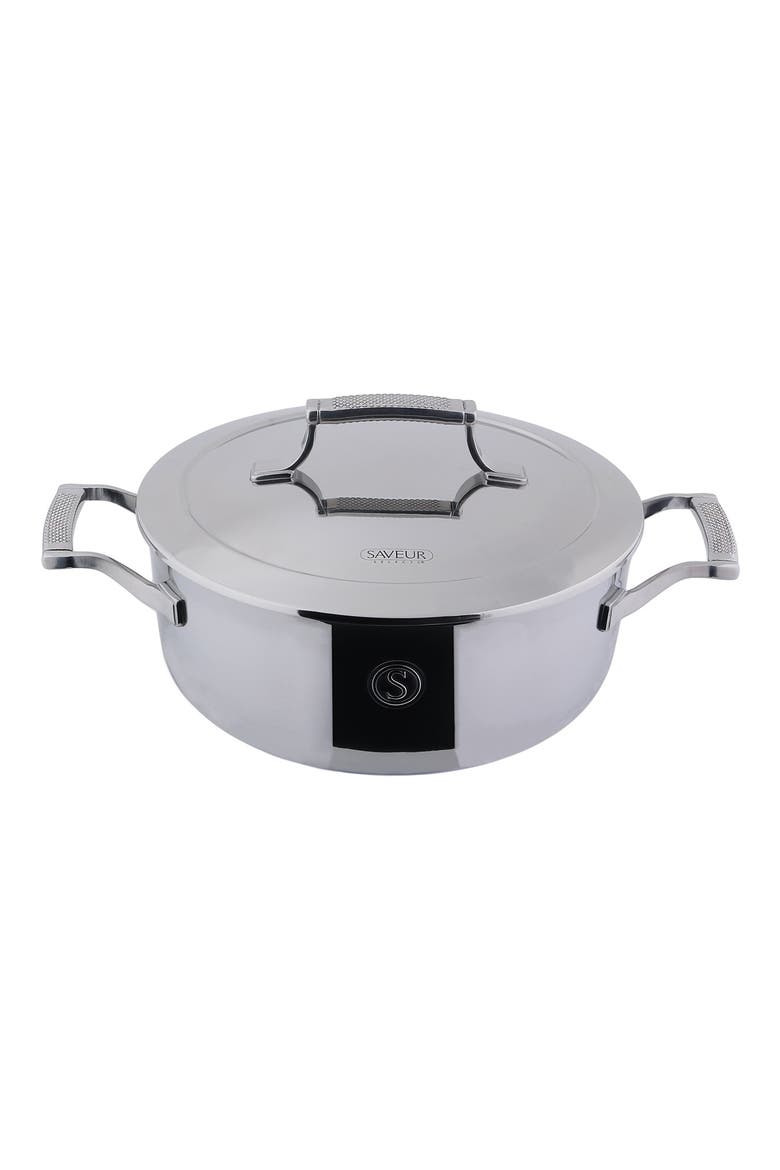 SELECTS 4 qt. 25cm Chef's Pan with Stainless Steel Cover, Main, color, STAINLESS STEEL